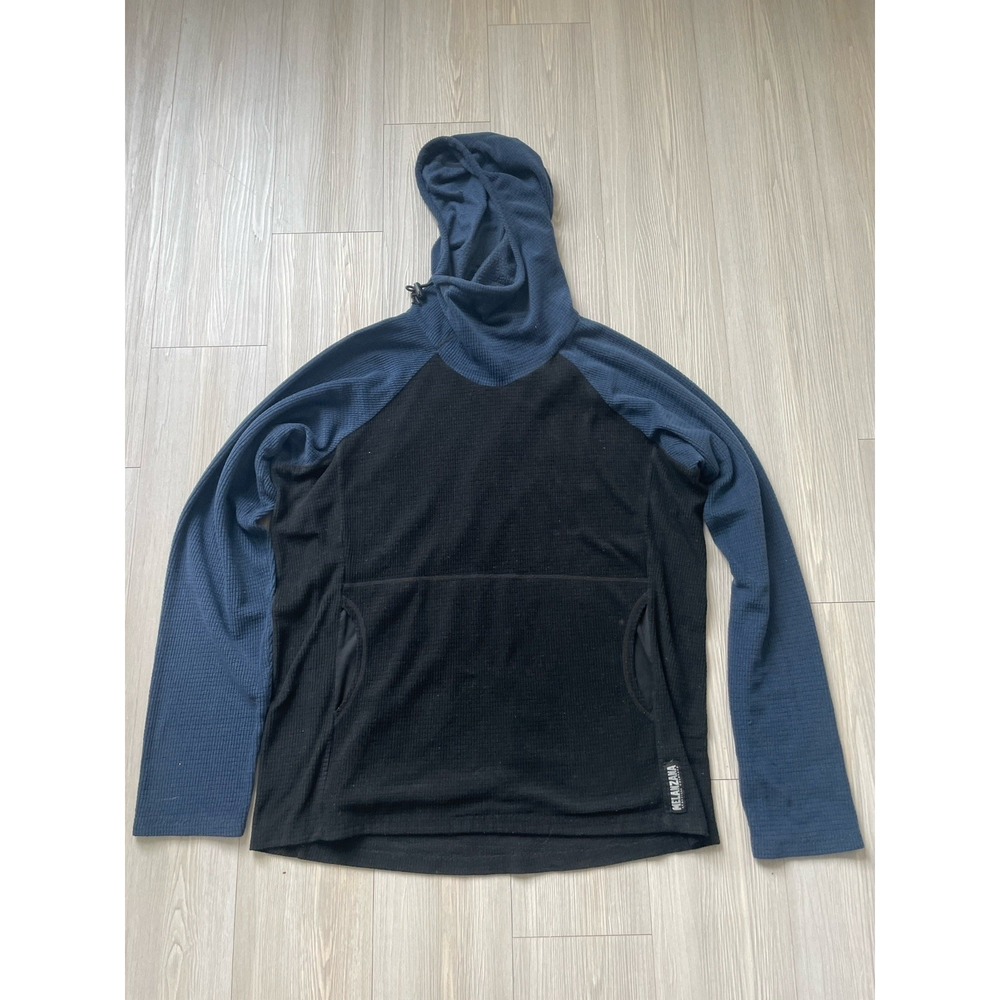 Melanzana Men's Micro Grid Hoodie Size L Leadville Sweatshirt Color Block